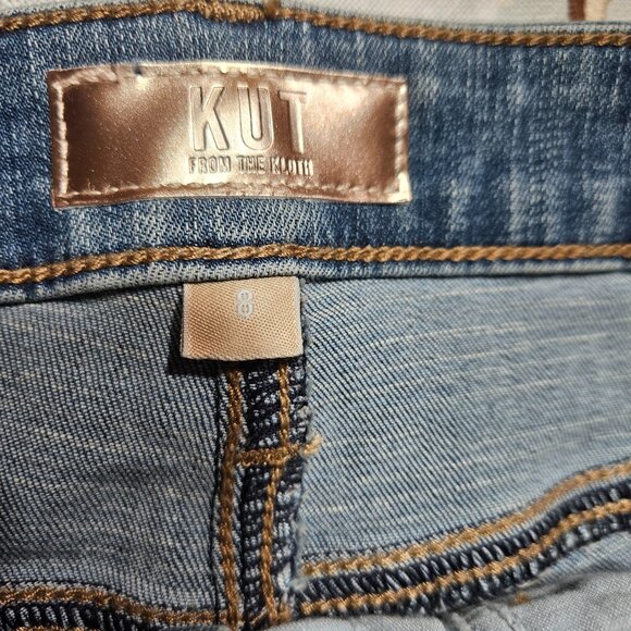 KUT From the Kloth Women's Connie High-Rise Fab AB Crop Fray Hem in Statement - Picture 6 of 8